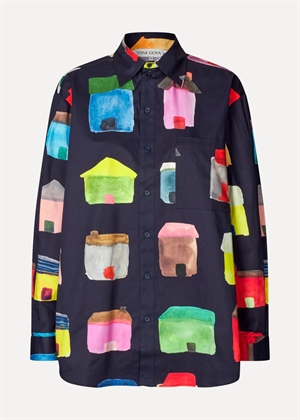 Pocket oversized midweight cotton skjorte Refugios Stine Goya 